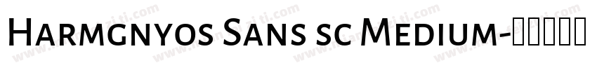 Harmgnyos Sans sc Medium字体转换